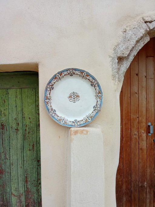 Plato de barro: Gien, siglo XIX