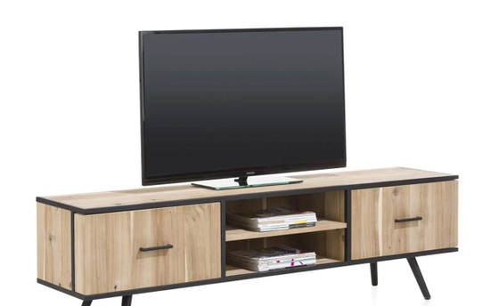 Meuble TV Xooon Kinna 190 cm — Tramwood Fumé – Meubles tv, Gold (photo 3 of 5)