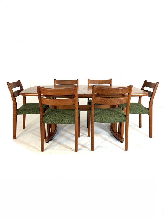 Image 1 of Tavolo da pranzo vintage XXXL estensibile in teak anni '80