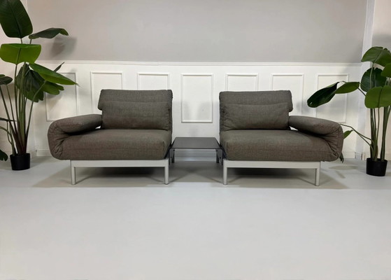 Image 1 of Rolf Benz Plura 380 Sofá multifunción Stoff Grau + Sessel