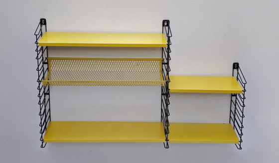 Image 1 of Tomade wall rack, rare yellow, original condition, two parts, vintage design
