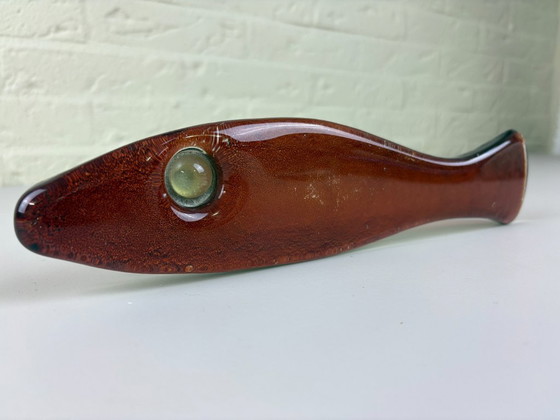 Image 1 of Vintage glass paperweight fish