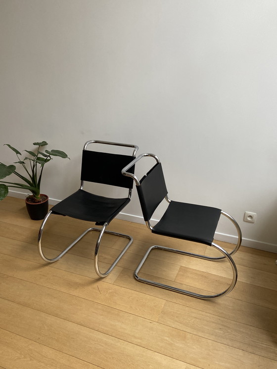 Image 1 of 2X Im Stil von MR10 Mies van der Rohe Knoll Stühle