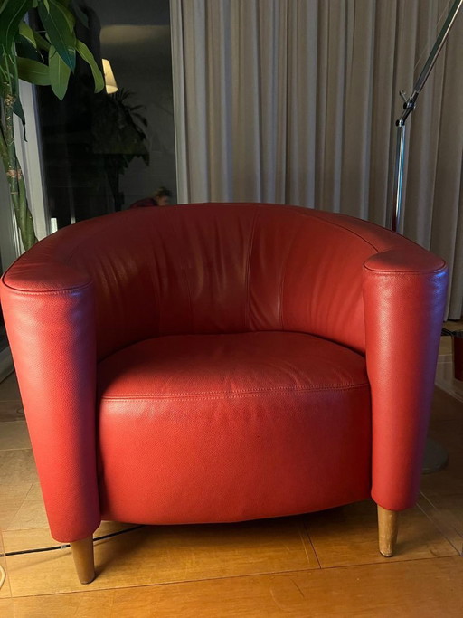 2x Arx / Gelderland Lounge Chair / Jan des Bouvrie – fauteuils, Leather, Wood