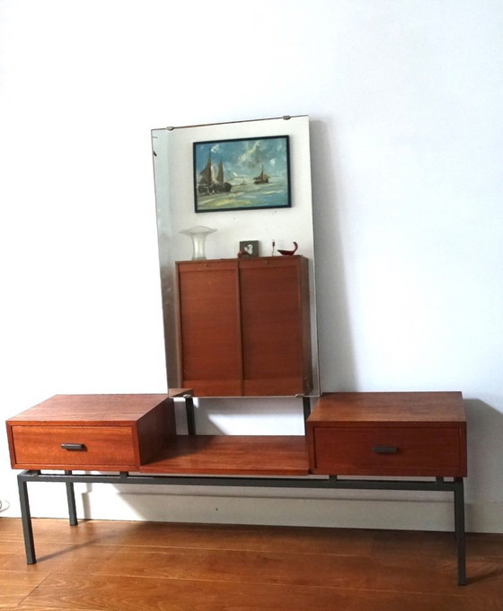 Image 1 of Espejo moderno de mediados de siglo Kuperus Almelo en estilo Pastoe Braakman.