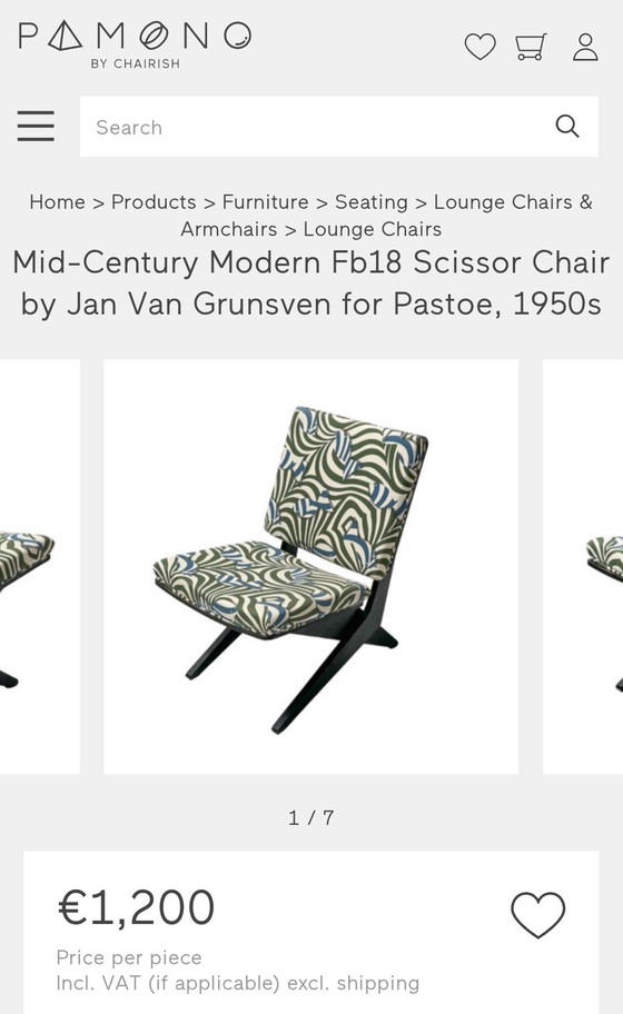 Image 1 of FB18 Scissors chair, Jan van Grunsven for Pastoe