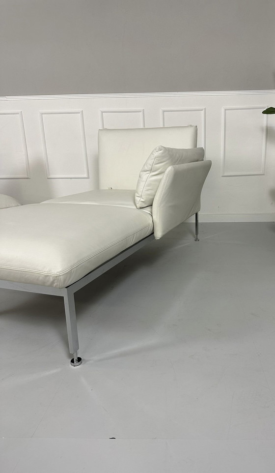 Image 1 of Brühl Roro Sofa Schlaffunktion Weiß Couch Leder