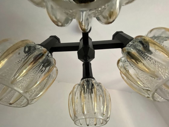 Jugoslawischer Mid-Century-Kronleuchter aus den 1970er Jahren von KAJ Svetila Kozole, Slowenien – Glass (photo 14 of 18)