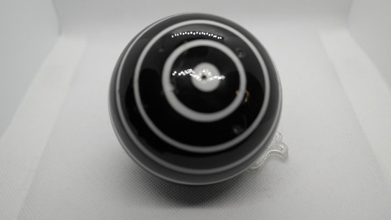 Image 1 of Vintage black and white ceramic carpet balls set of three