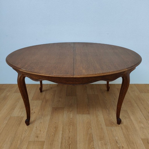 Ovaler Vintage-Esstisch, Esstisch, ausziehbarer Tisch