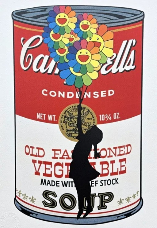 Death NYC - Banksy Flying Balloon Girl et Campbell Soup - Édition limitée avec certificat