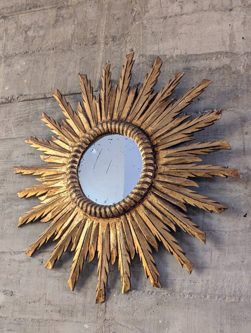 Giltwood Sunburst Mirror 1950s