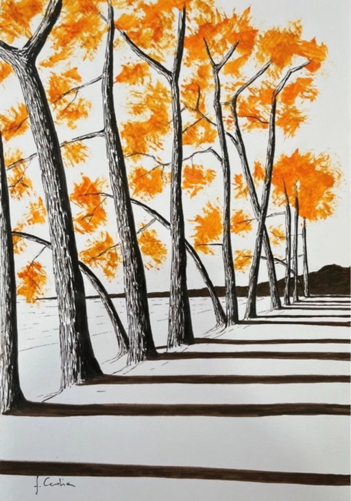 Encre sur papier blanc 30x21cm