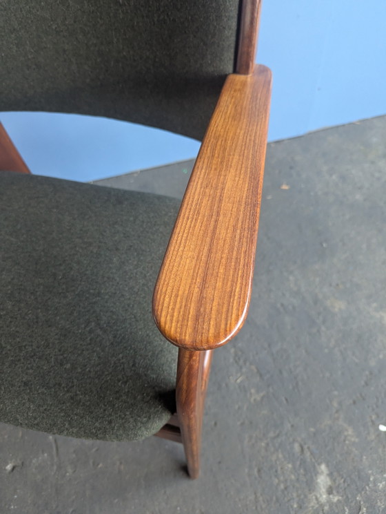 Image 1 of Chaise vintage en teck avec accoudoirs, années 1960