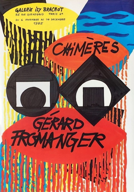 Gérard FROMANGER Expo 85 - Galerie Isy Brachot original poster 1985
