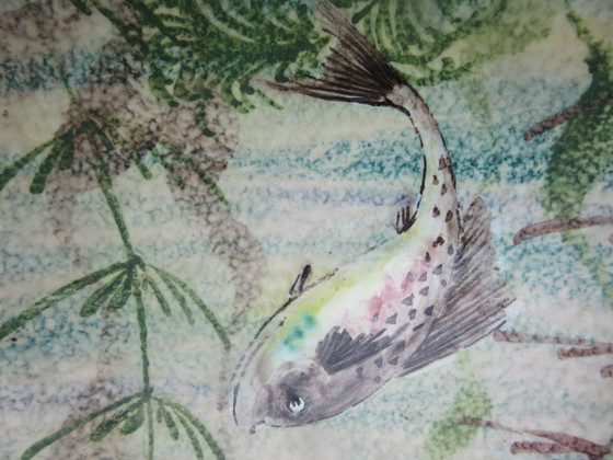 Image 1 of 2 M.G.A.   G. Mazzotti Albisola Italy Fish Plates Saucers Modernist