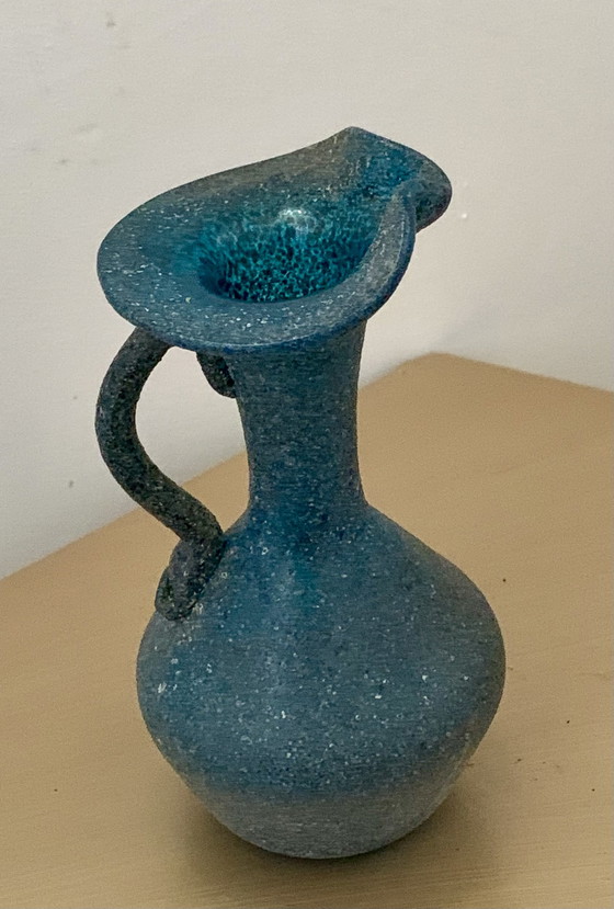 Petite aiguière Scavo Murano — col trilobé signature Seguso — vintage 13cm – Vases, Murano Glass (photo 3 of 15)
