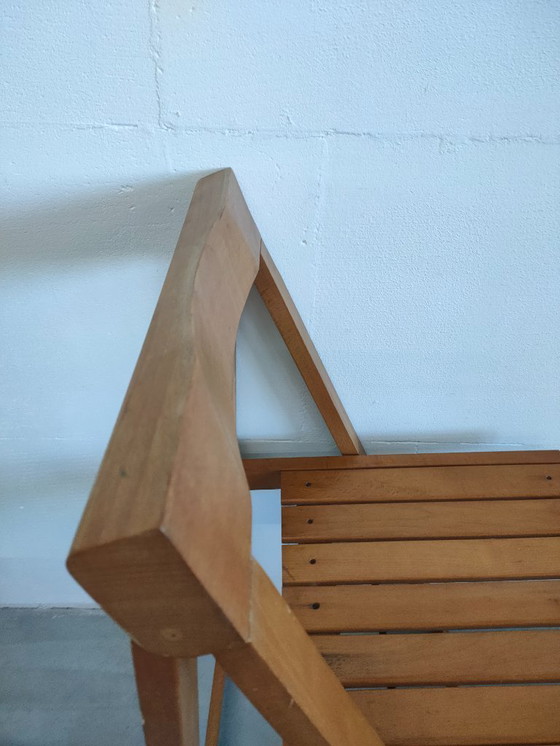 Image 1 of Set van 2 vintage Aldo Jacober model Trieste stijl jaren 60 'caned'houten stoelen