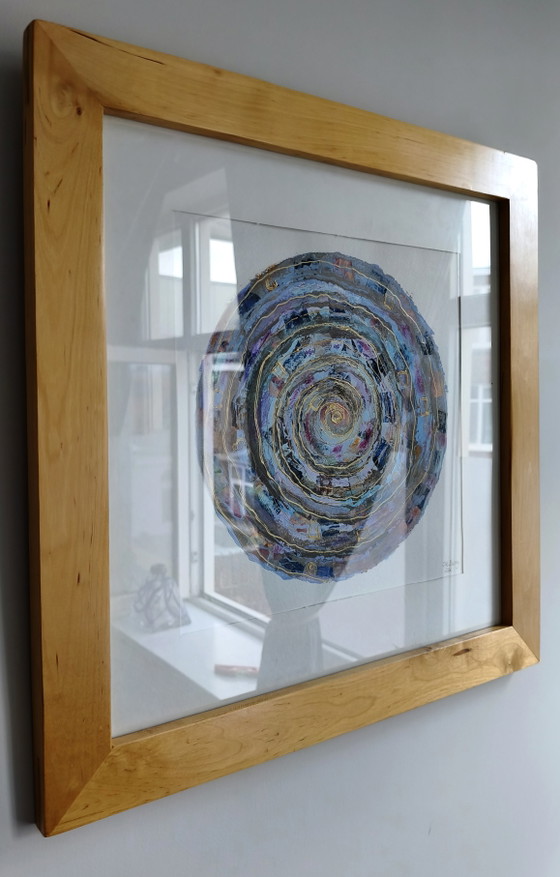 Wunderschönes Diptychon von Ilse Blesing (2002) – Mixed Media in Birkenholzrahmen – Gemälde & Zeichnungen (photo 7 of 10)