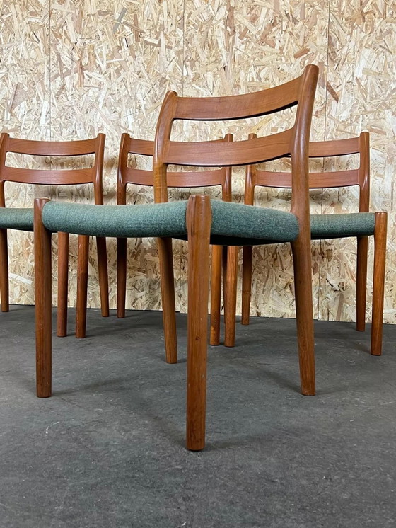Image 1 of 4x 60s 70s Teakhouten Eetkamerstoel Niels O. Möller voor J.L. Møllers 60s