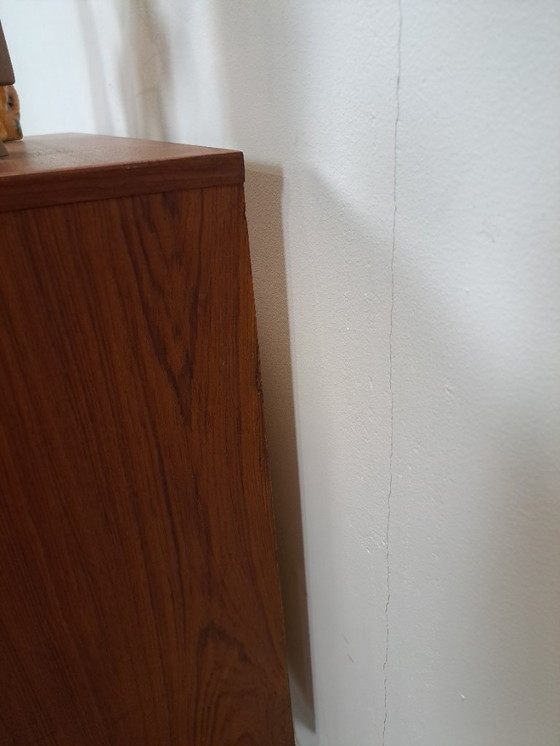 Image 1 of Danish teak chest of drawers with 4 drawers