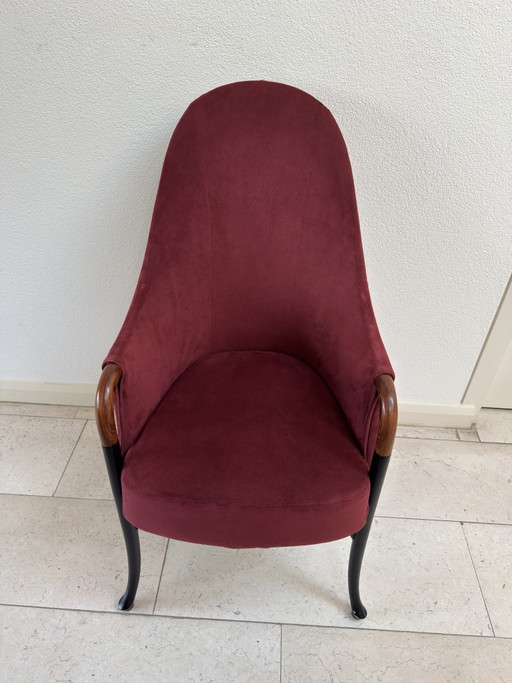 Set van 6 Italiaanse Giorgetti-armstoelen 1980