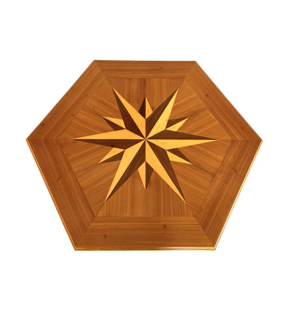 Vintage Hexagonal Teak Dining Table ‘70s – Wood (photo 4 of 14)