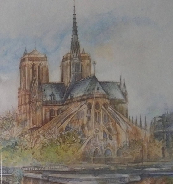 Paris watercolor print "Bernadette Voz" – Wall decoration, Paper, Glass (photo 6 of 17)