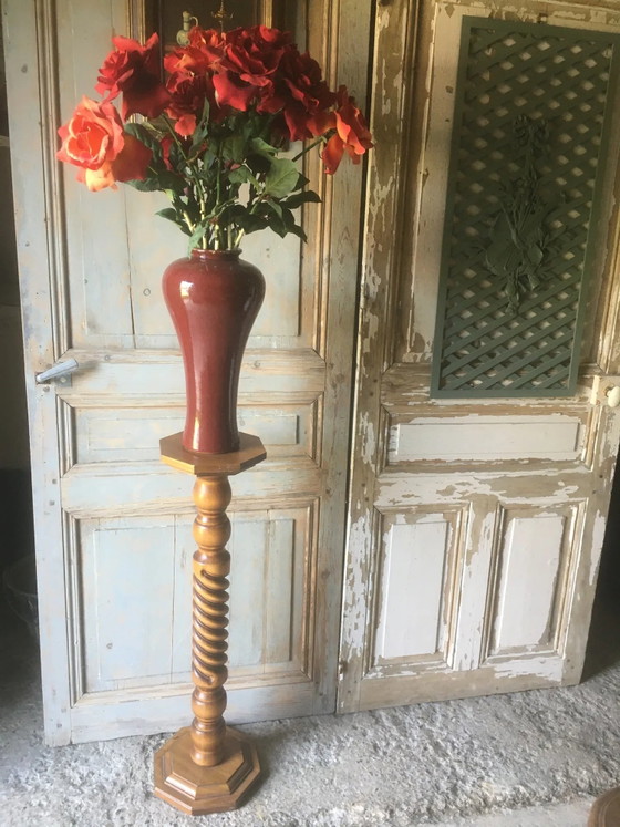 Arnés de cerezo torneado – Columnas, Wood, Vintage (photo 6 of 7)