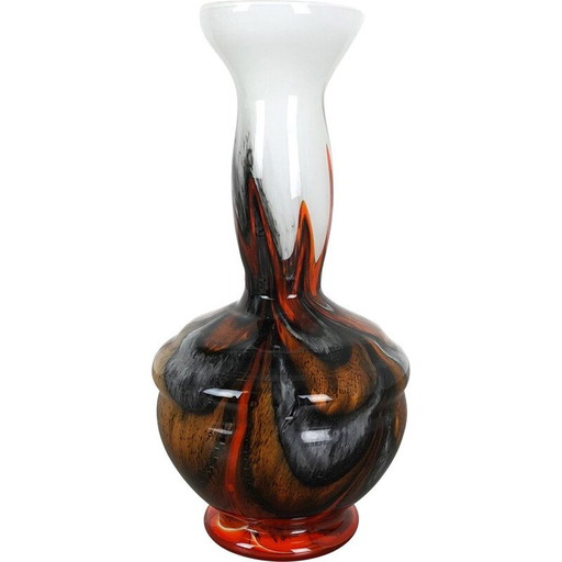 Vase vintage en opaline Florence par Carlo Moretti Italie 1970