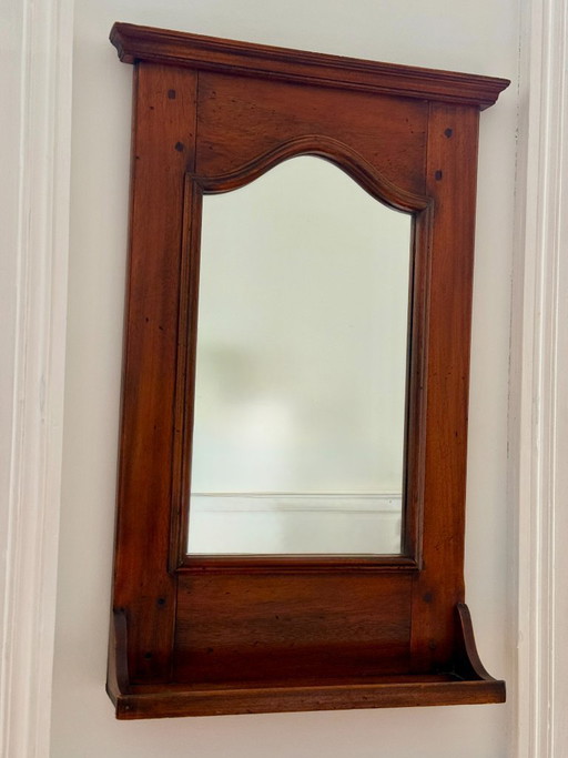 Miroir de toilette ancien en bois – charme classique