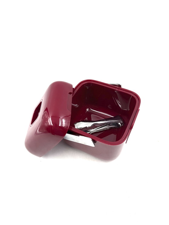 Image 1 of Secchiello per il ghiaccio rosso Space Age, Guzzini Italia, circa anni &#39;70