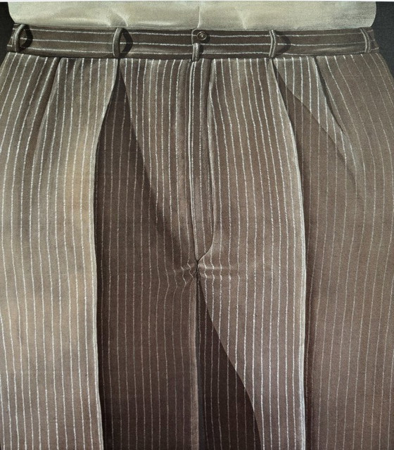 Image 1 of Domenico Gnoli (1933-1970), Gestreepte broek, 1969, copyright Marzia Gnoli, 1994, Gedrukt in Nederland