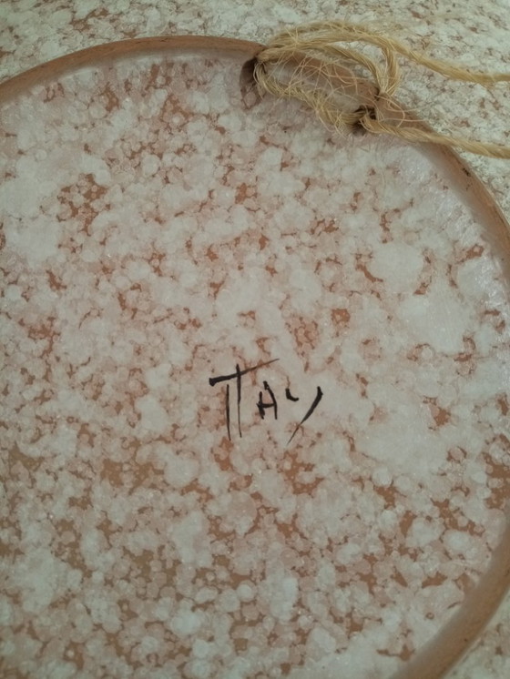 Image 1 of Plato decorativo de pared de cerámica italiana 60s (31cm)