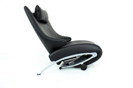 Image 1 of come nuova WK Wohnen sedia / poltrona relax multifunzionale SOLO del Prof. Heiliger, in pelle con struttura in argento, prezzo d