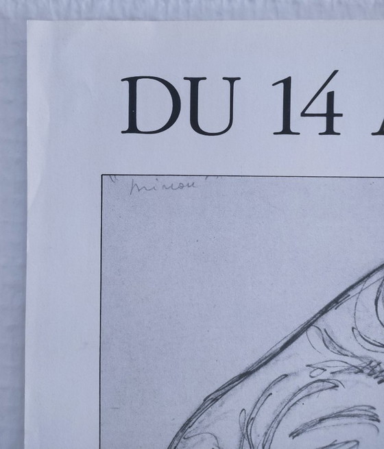 Image 1 of Manifesto della mostra "Il gatto bianco e nero", Parigi 1988