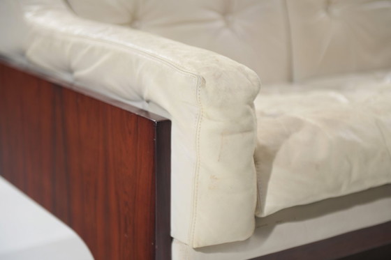 Image 1 of Splendido divano vintage Oriolo in pelle disegnato da Claudio Salocchi per Sormani, anni '60.