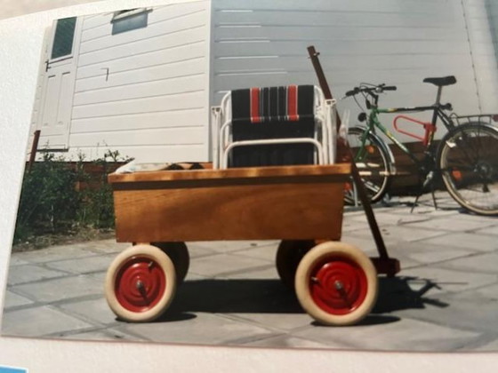Image 1 of Unique solid wooden handcart