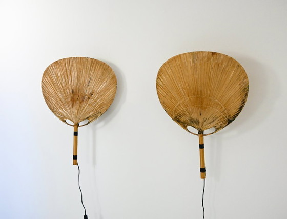 Image 1 of Pair of Wall Lamps "Uchiwa" by Ingo Maurer for M Design, 1970s