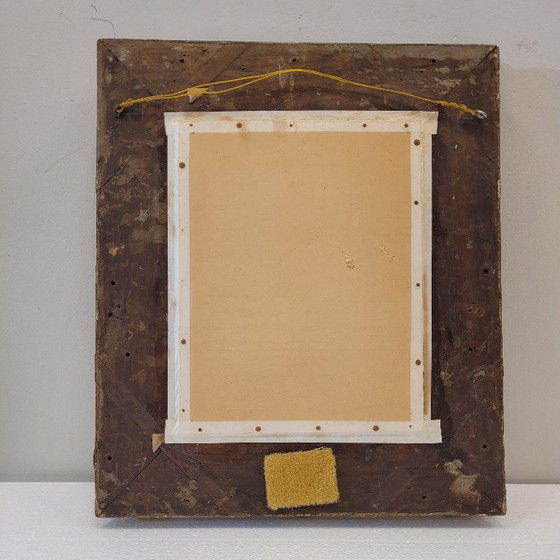 Image 1 of Grabado sobre papel “Retrato de noble” marco tallado, p. s. XX – Francia