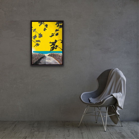 Image 1 of India ink and acrylic on canvas, 70x50cm