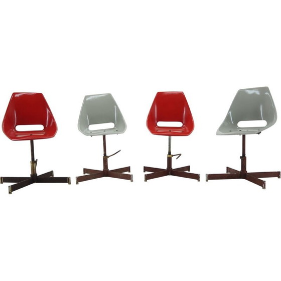 Image 1 of Set of 4 vintage industrial chairs, 1960