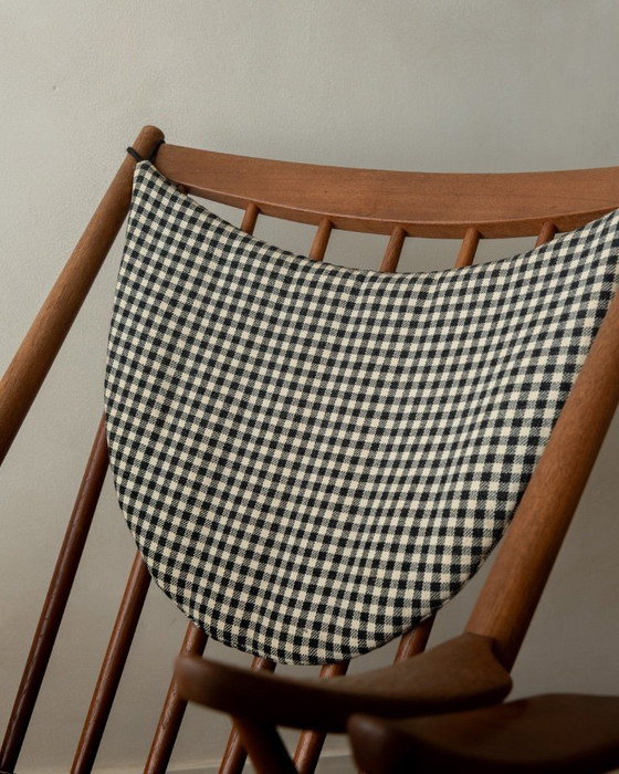 Image 1 of Vintage Deense teakhouten schommelstoel model 182 van Frank Reenskaug voor Bramin, jaren 1950.