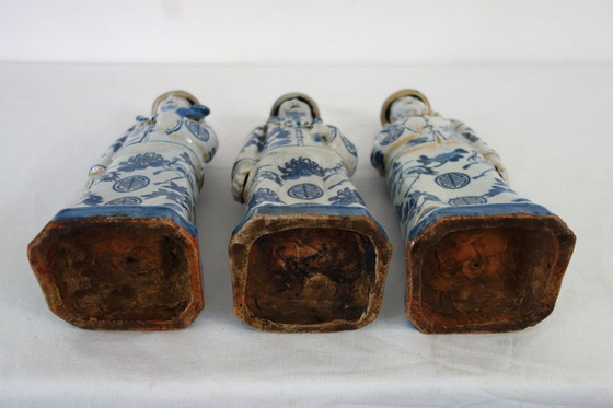 Image 1 of 3 emperor figurines, China, early 20th century