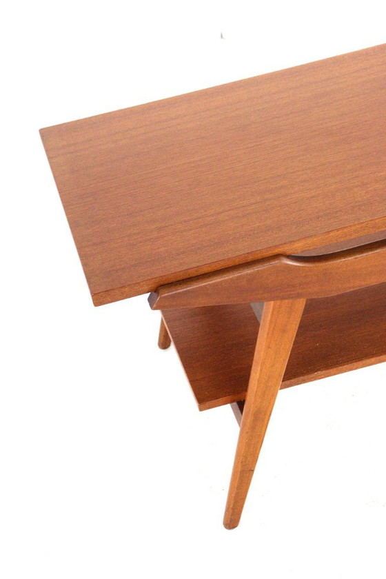 Tavolino da caffè vintage in teak con piano reversibile restaurato, Tavolini da caffè, Legno, Marrone (foto 9 di 15)