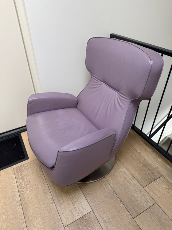 Image 1 of Leolux Ottana Plus relax fauteuil Lila Leder