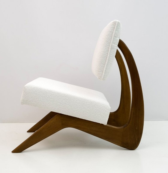 Image 1 of Adrian Pearsall Midcentury Walnut Lounge Chair voor Craft Associates
