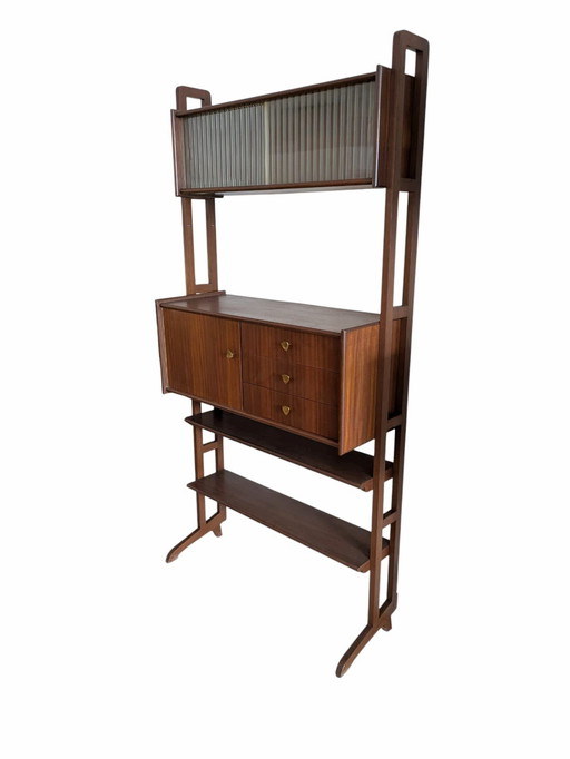 Système mural Simpla Lux en teck vintage