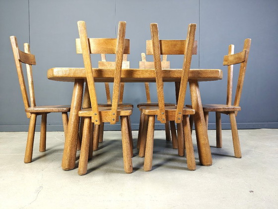 Image 1 of Brutalist dining set, 1960s 