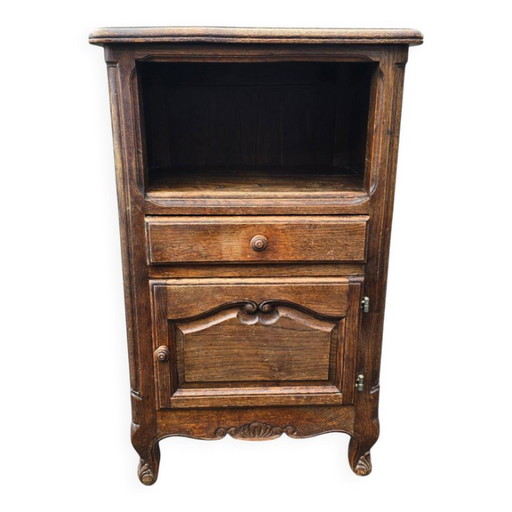Klein bijzettafeltje van gesneden eikenhout in Louis XV-stijl – Wood
